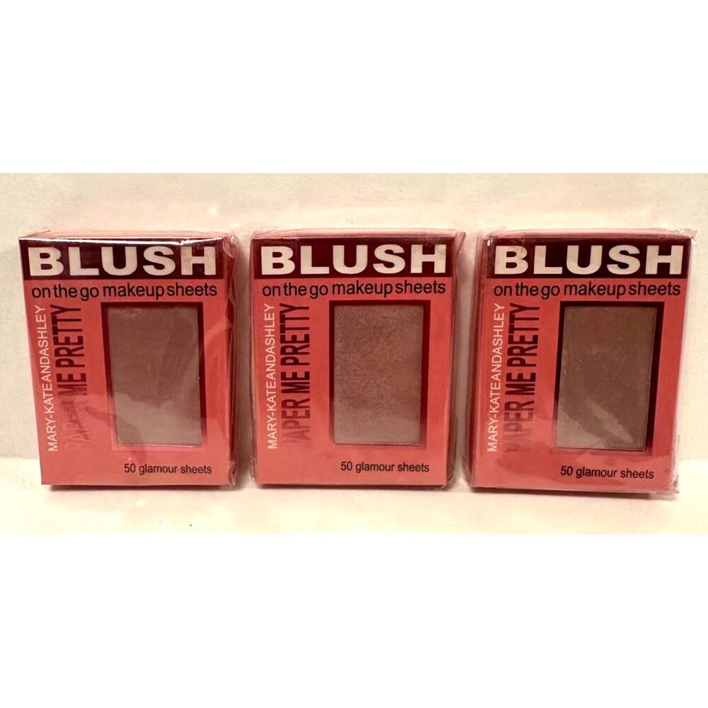 3X Mary-Kate & Ashley Paper Me Pretty Blush Makeup Sheets - Warmth 809 NEW